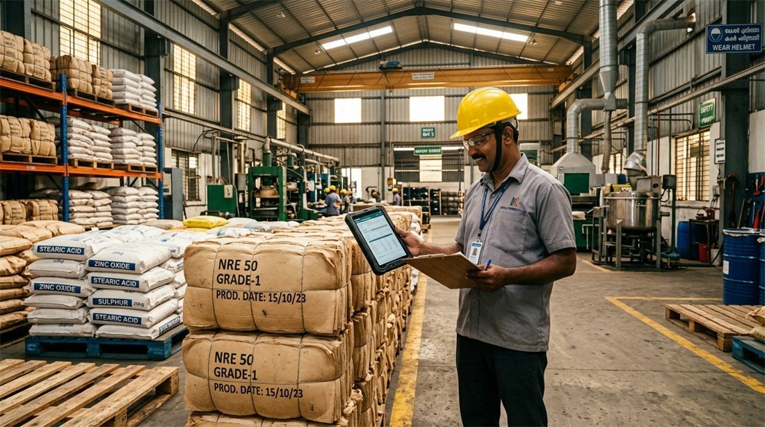 Raw material receipt and warehousing at Sevana Polymers